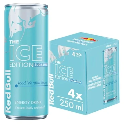 Image of Red Bull Iced Edition Sugar Free, 250 ml, 4 pack