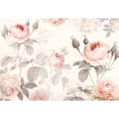 Image of Komar XXL4 034 368 x 248 cm &quot;La Maison Floral&quot; Wallpaper Mural Pink (Pack of 4)