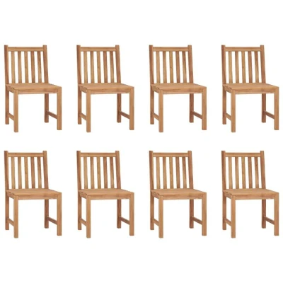 Image of vidaXL Garden Chairs 8 pcs Solid Teak Wood
