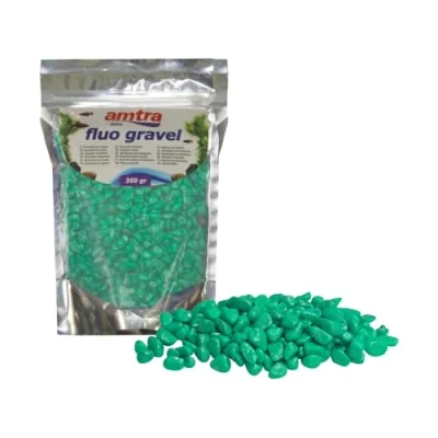 Image of Amtra Fluo Gravel Aquarium Fish Tank Decoration Ceramic for Freshwater and Saltwater Powder Free Green 350G