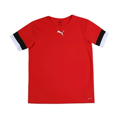 Image of puma Unisex Kids teamRISE Jersey Jr Shirt, Peacoat Black White, 116