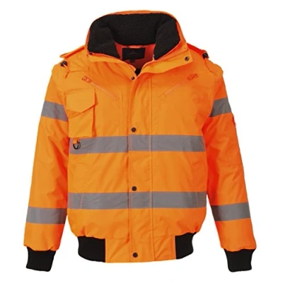 Image of Portwest Hi Vis 3 in 1 Bomber Jacket Orange Large