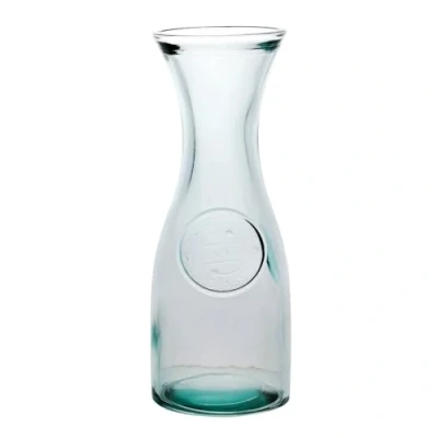 Image of UNIQUE HOME LIVING Clear Glass Carafe for Wine Water Milk Juice Iced Tea Lemonade, Jug, Wide Mouth Pitcher Decanter, 27 oz/0.8 Liter
