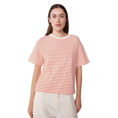 Image of Petit Bateau MC COL ROND women&#039;s T shirt in Red