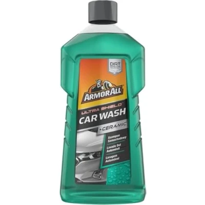 Image of Armor All Ultra + Ceramic Coating Car Shampoo 500 ml, Wash and Polish,Triple Action Formula for a Clean Shiny Car, Water Beading Dirt Repelling Technology to Prevent Stains
