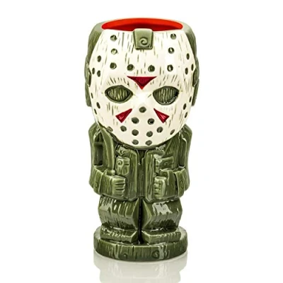 Image of Geeki Tikis Friday The 13th Jason Voorhees Ceramic Tiki Mug Holds 26 Ounces