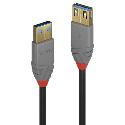 Image of LINDY USB 3.2 Type A Extension Cable, Anthra Line Black, 3m