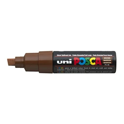 Image of Uni Ball Posca Broad Chisel Tip Marker Brown