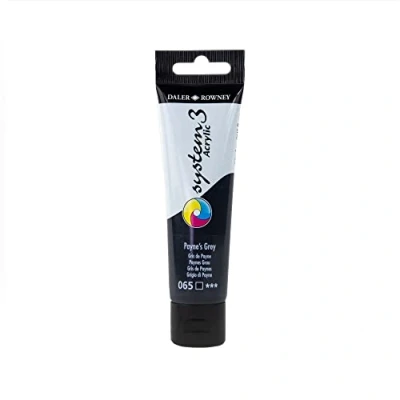 Image of Daler Rowney System3 Acrylic Paint, Plastic Tube, 2oz 59 ml, Payne&#039;s Grey