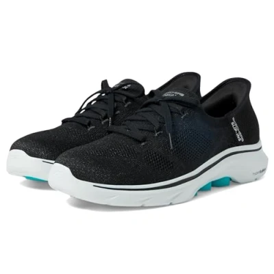 Image of Skechers Women&#039;s GO Walk 7 VIA Sneaker, Black, 5 UK