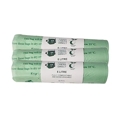 Image of 5 Litre x 156 BioBag Compostable Biodegradable Kitchen Food Waste Caddy Bin Liner Bags Certified EN13432 (5L 150)
