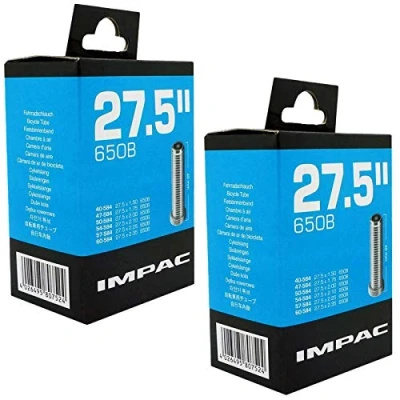 Image of Impac 27.5&quot; x 1.75 2.35 Mountain Bike Inner Tubes Schrader Valve (Pair)