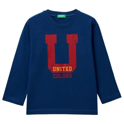 Image of United Colors of Benetton T Shirt M/L 3096G10FM Short Sleeve Shirt, Blu