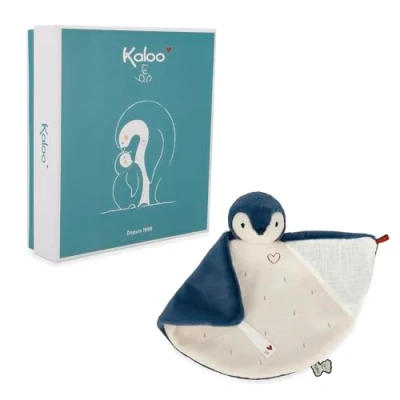 Image of Kaloo Complices Blue Penguin Comforter Absorbs Scents 23 cm 0 Months +, K212003