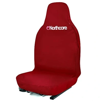 Image of Northcore Surfing and Watersports Accessories Water Resistant Single Beach Dry Car Seat Cover Red Waterproof