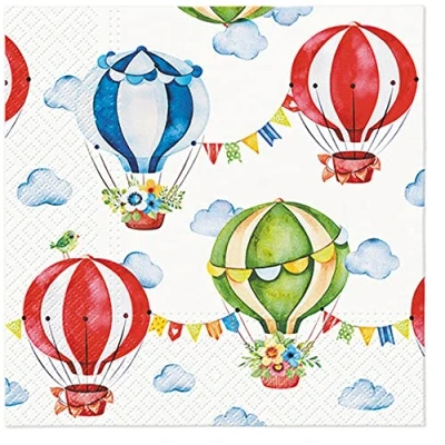 Image of Baby Shower Napkins Paper Serviettes Party Celebration Children Birthday 33cm x (Pack of 20) (Lovely Circus)