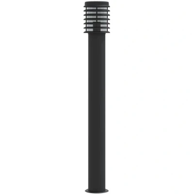 Image of vidaXL Outdoor Floor Lamp Black 110cm Stainless Steel