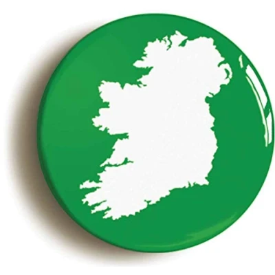 Image of Ozorath IRELAND BADGE BUTTON PIN (Size is 1inch/25mm diameter) ÉIRE IRISH MAP ISLAND