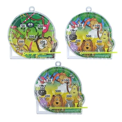 Image of Anila&#039;s Complete Jungle Themed 10 Party Bag Fillers &amp; Favours Assorted Mini Pinball Mazes. (Ideal for Children Aged 3 8)