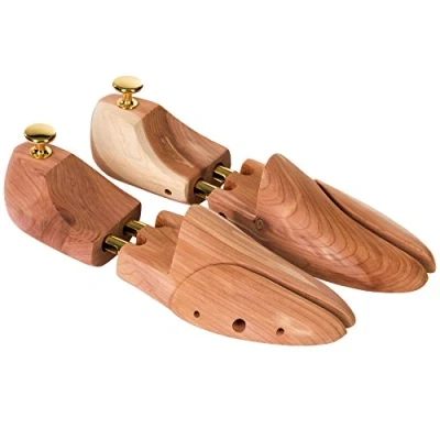 Image of TecTake 800697 2x Pair Shoe Tree, Cedar Wood, Premium Shaper, Stretcher Wooden different Sizes (UK 8 9/EU 42 43 No. 403289)