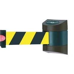 Image of VFM Black/Yellow Fully Retractable Barrier Wall Unit 4.6m