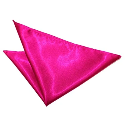 Image of DQT Men Pink Solid Plain Stripe Floral Paisley Polka Dot Pocket Square Satin Hot