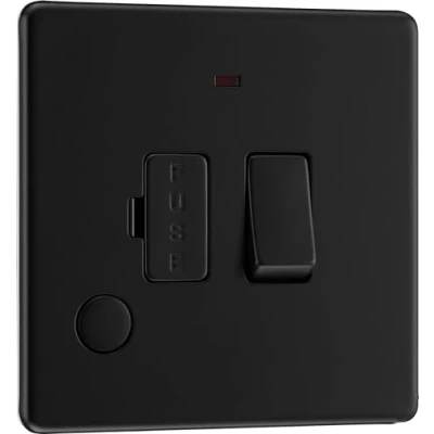 Image of BG Electrical Fused Connection Unit with Power LED Indicator, 13A, Matt Black