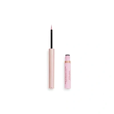 Image of Makeup Revolution, Neon Heat, Coloured Liquid Eyeliner, Baby Pink, 2.4ml