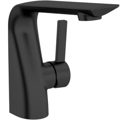 Image of Mode Calatrava matt Black Basin Mixer tap tap, Round taps, Bathroom taps Reliable