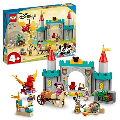 Image of LEGO 10780 Disney Mickey And Friends Castle Defenders Buildable Toy With Minnie, Daisy Donald Duck Minifigures, Plus Dragon &amp; Horse Toys Kids, Girls Boys Aged 4 Years Old