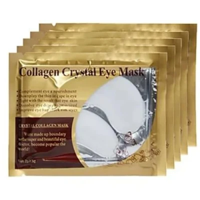 Image of Crystal Collagen 24k Gold Under Eye Gel Pad Anti Aging Wrinkle Mask (10 Packs Clear)