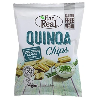 Image of (2 Pack) Eat Real Quinoa Sour Cream Chive Chips 30g 2 PACK BUNDLE