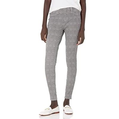 Image of Amazon Essentials Women&#039;s Pull On Knit Jeggings (Available in Plus Size), Black Grey Glen Plaid, XXL