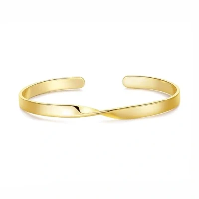 Image of Philip Jones Gold Plated Twist Cuff Bangle