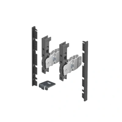 Image of Hettich 9257620 AvanTech Connector Frame H 139 Inner Front Profile for Drawers Steel/Plastic Anthracite, Silver, Anthrazit, H139