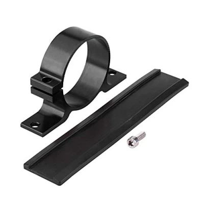 Image of Qiilu Fuel Pump Bracket, 60mm Aluminum Alloy Car Mount Mounting Bracket Single Filter Clamp Cradle(Black)
