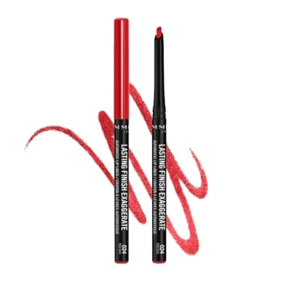 Image of Rimmel London Lasting Finish Exaggerate Lip Liners, 024 Red Diva, 4g