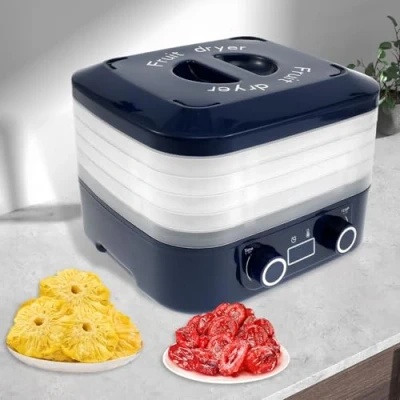 Image of Electric Food Dehydrator with 5 Removable Trays, Dryer Machine Temperature Adjustable Freeze Dried Quiet Fruit LCD Display Timer for Jerky, Meat, Fruit, Beef, Vegetables Snacks