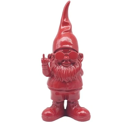 Image of L&amp;P Home &amp; Gifts Gnome Behaving Badly Red, 27 cm Figurine