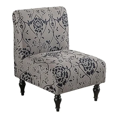 Image of JHLD Stretch Armless Accent Chair Covers, Spandex Slipcovers Printed Soft With Elastic Bottom Non Slip Armchair Covers For Living Room K 1 Piece