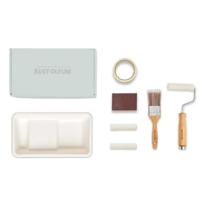 Image of Rust Oleum Ready to Roll Eco Paint Kit (Small) Kitchen Cupboard Matt Delicate Greys