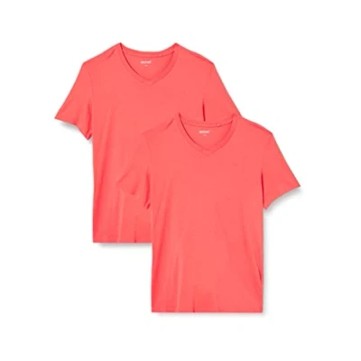 Image of MUSTANG Men&#039;s 2 pack V neck T Shirt, Rose of Sharon 7246, 3XL