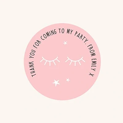Image of Dotty about Paper Personalised Sweet Cone Stickers Beauty Pamper Party Pack of 35