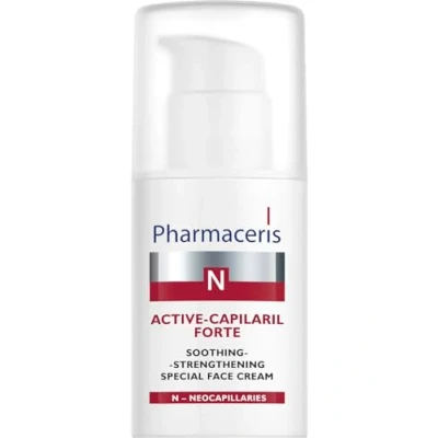 Image of Pharmaceris N Active Capilaril, Soothing Face Cream, Reduces Redness, Moisturiser for Couperose Skin, D Panthenol, Shea Butter 30 ml