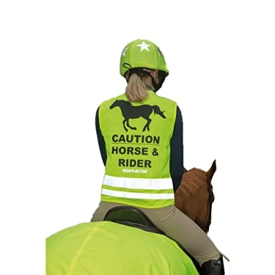 Image of Equi Flector Shires Horse Riding Safety Vest Hi Vis Tabard XXS, Yellow