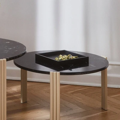 Image of AYTM Unity tray, black, length 35 cm, width wood