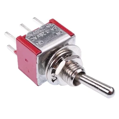 Image of On Miniature PCB Toggle Switch DPDT 2 Position Latching DIY Hobby Panel Mount