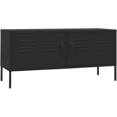 Image of Tv Cabinet Black 105x35x50 cm Steel Vidaxl