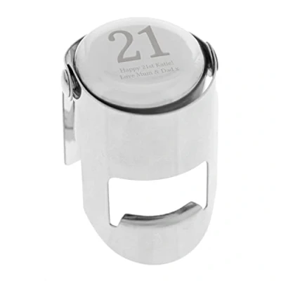 Image of The Gift Experience Personalised 21st Birthday Wine Bottle Stopper, Drinking Gifts, Personalise Gifts