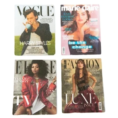 Image of Melody Jane Dolls House Fashion Style Lifestyle Magazine Cover Set 1:12 Living Accessory